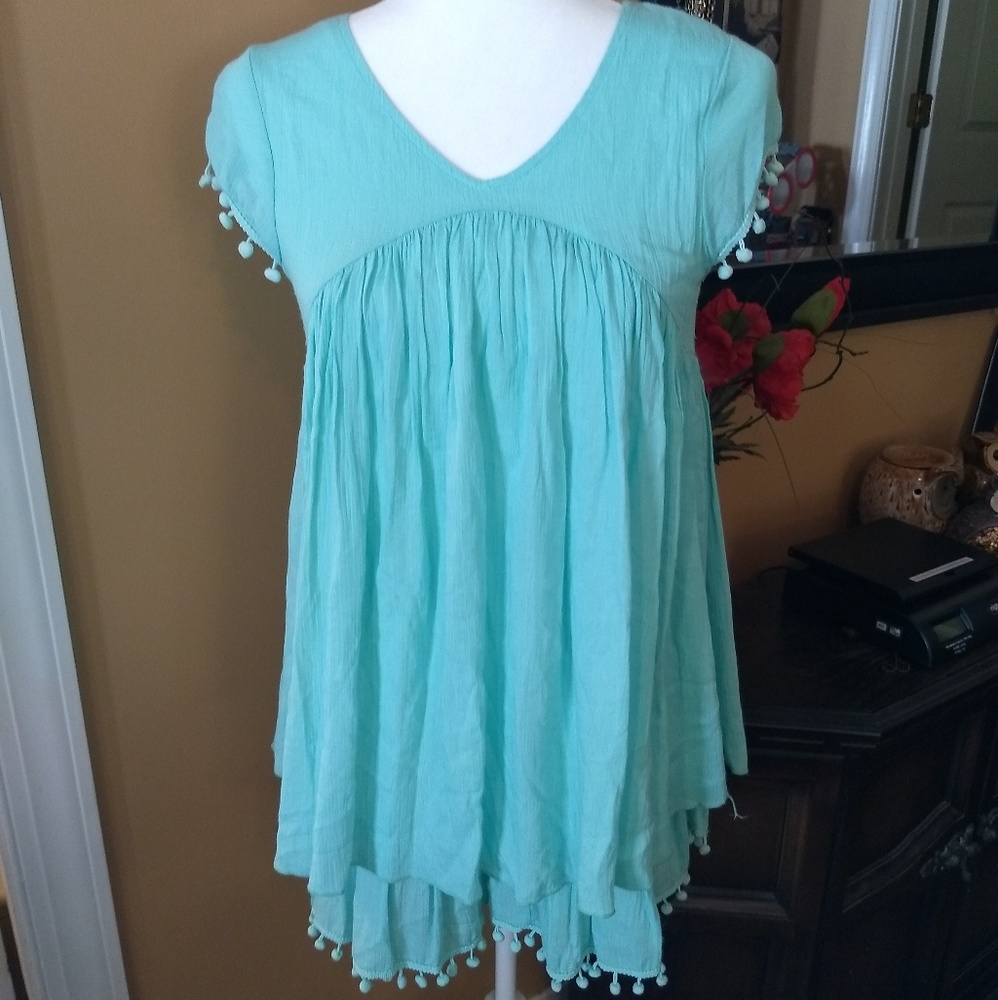 Paisley Vine Tunic with Pompoms - Picture 2 of 4